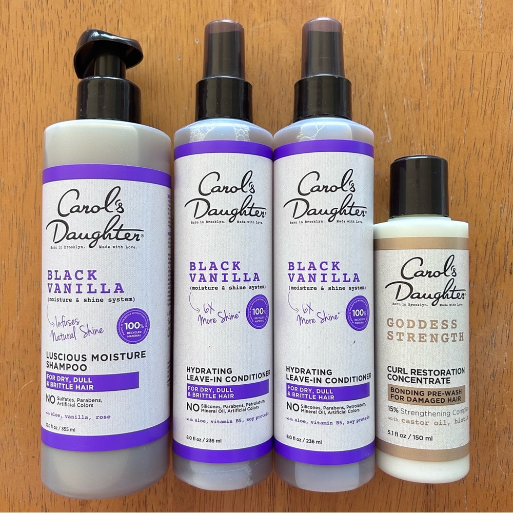 Carol’s Daughter Black Vanilla Luscious Moisture Curl Hair Care Bundle set